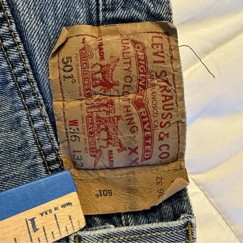 Levi's 501 cut-off jean shorts. Original Size 36
